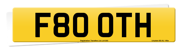 Registration number F80 OTH